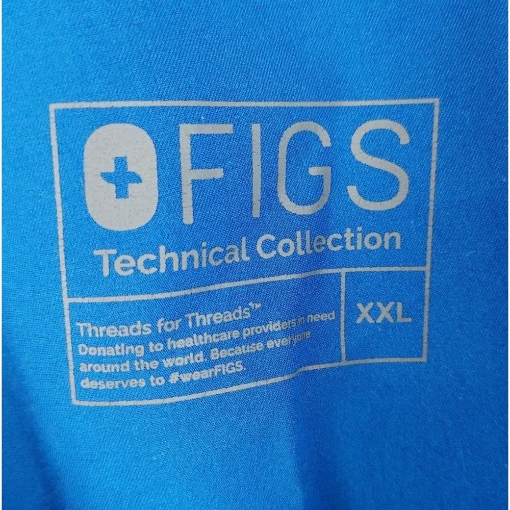 FIGS Mens XXL Blue Technical Collection Scrub‎ Pants Pockets 41x30.5